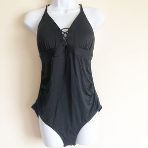 A Pea In The Pod Maternity Black Swimsuit L